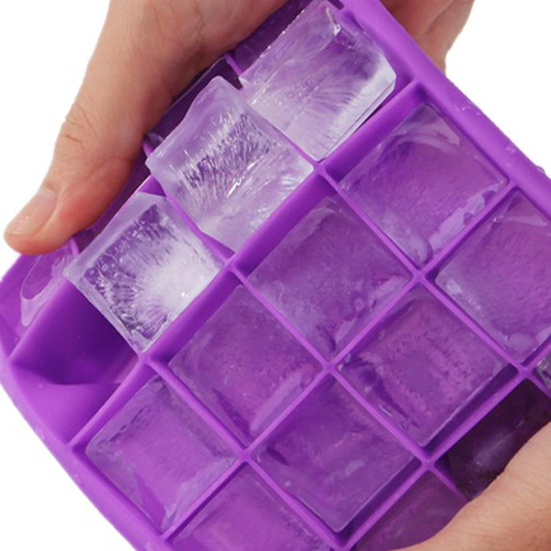 20 Cavidade Cubo de gelo Bandeja de silicone Ice Cubo de molde de molde alimento alimento Gola de silicone flexível Bandeja de bandeja de bandeja