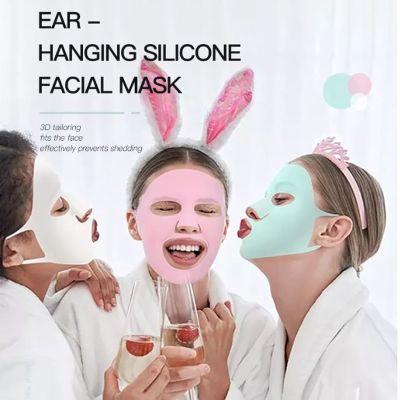 Máscara de máscara de silicone reutiliza máscara de silicone máscara de pele reutilizável máscara de silicone facial máscara anti-evaporação