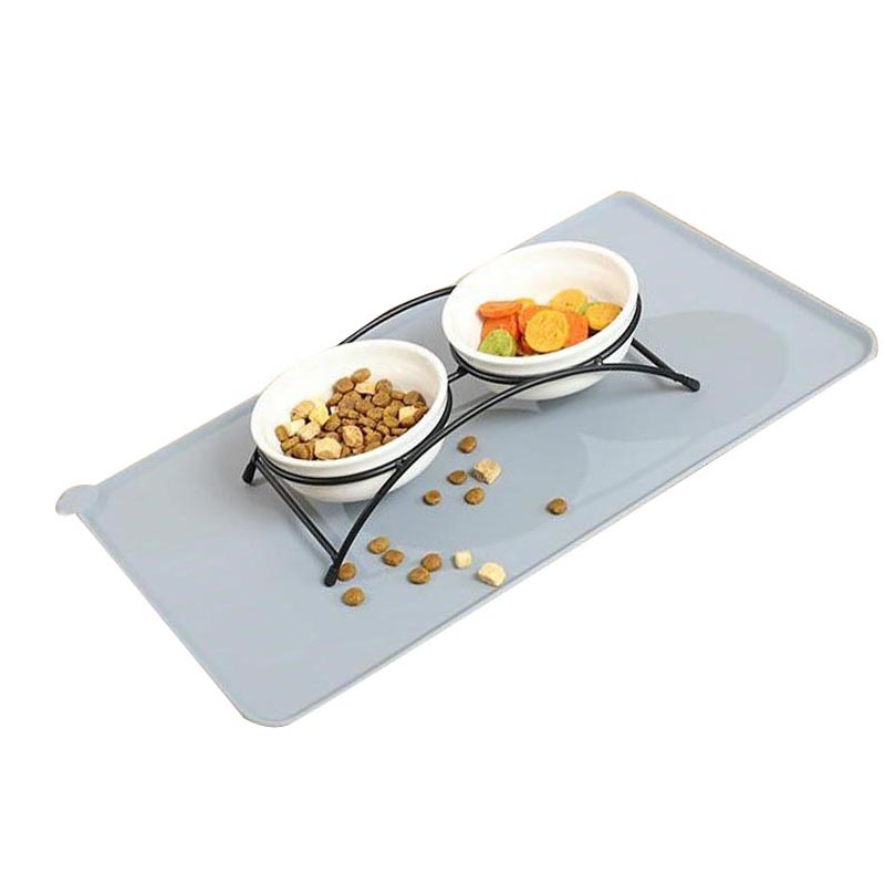 Silicone de qualidade alimentar impermeável pet bowl mat para gatinhos e cachorros, antiderrapante pet bowl mat placemats, resistente ao desgaste e durável
