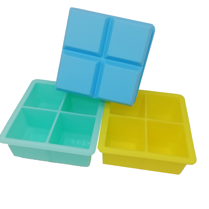Silicone Ice Cube Bandeja Combo Combo redonda de hóquei esfera da bandeja de cubo de gelo da bandeja (4pcs redondo cubo de gelo preto)