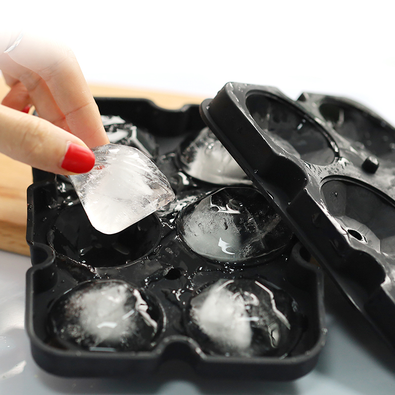 Diamond Ice Cube Moldes Reutilizável Silicone Flexível Bandejas de 6 icores Criador com tampa para coquetéis arrepiantes de uísque, bandejas de gelo empilháveis ​​de liberação fácil com capas