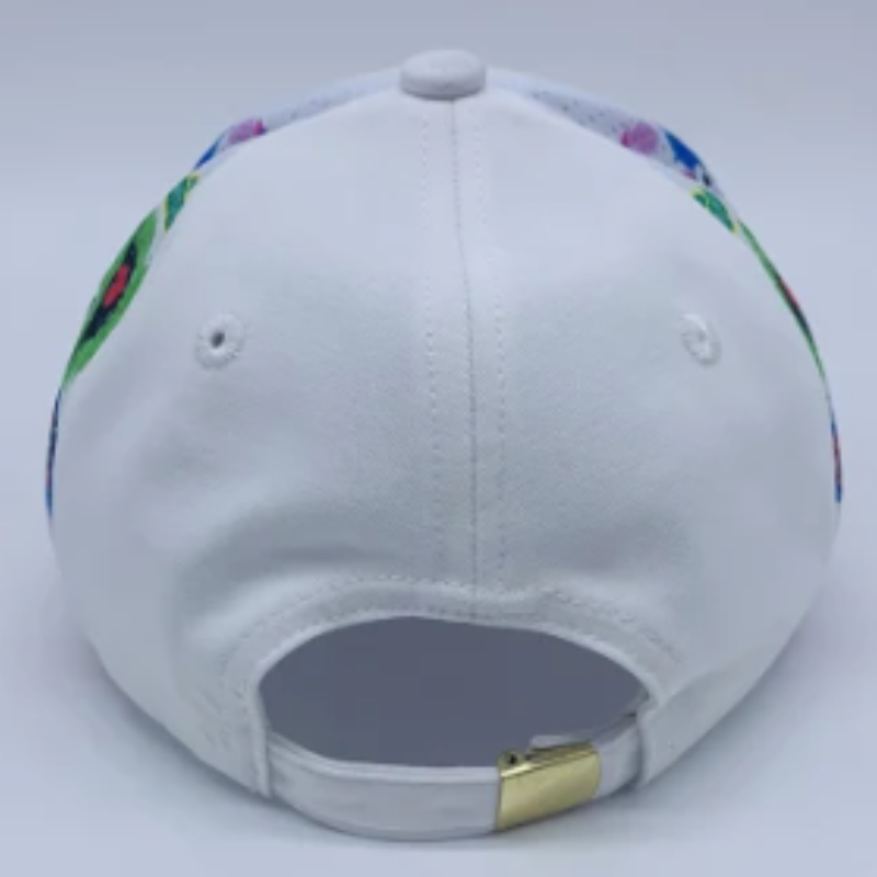 Chapéu de beisebol de algodão com impressão de malha lateral