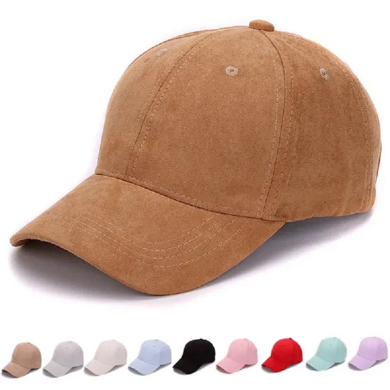 Fábrica personalizada camurça lisa Baseball Caps Banta esportiva em branco ao ar livre para homens e mulheres