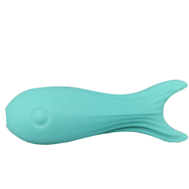 Varta de vibração de lança vibratória de brinquedo sexual adulto (garfo verde de peixe grande)