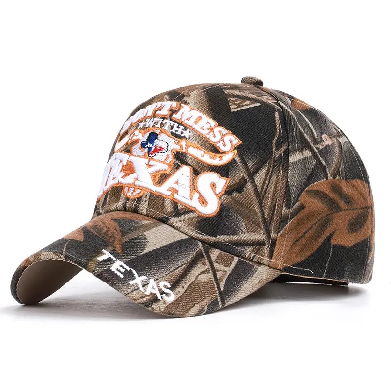 Atacado masculino bandeira do Texas Ranger Ranger Safari camuflada camuflagem Snapback Baseball Caps para acampamento de pesca ao ar livre