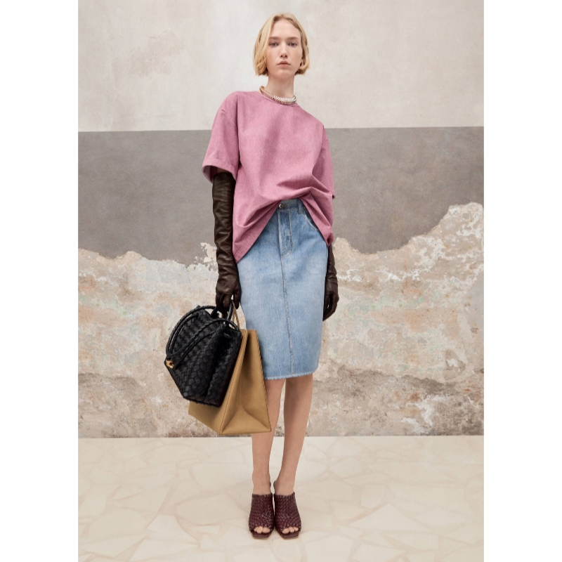Bottega veneta \\\\ quase outono 2023/leather/faux jeans/imitation woolen/refined Basics