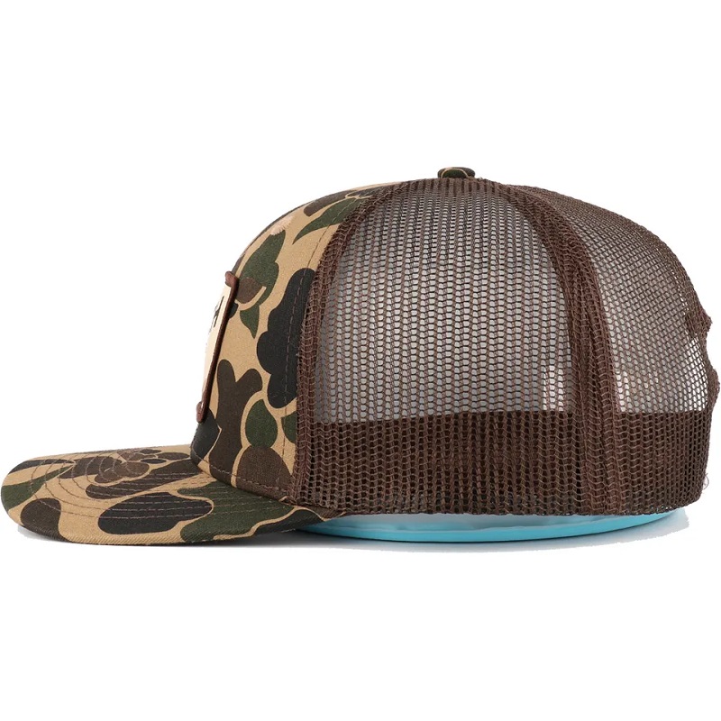 Duck Duck Brown Camo Snapback Mesh Patch Logo 6 Painel