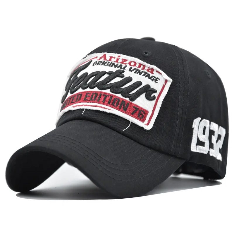 UNISSISEX Ajustável algodão ajustável 6 painel equipado com chapéus de tampa de beisebol com logotipo de bordado personalizado