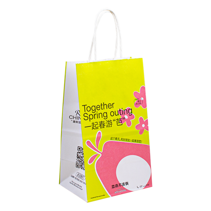 Bag de papel de papel Kraft por atacado Bolso de papel de presente com logotipo para roupas Bolsa de embalagem personalizada
