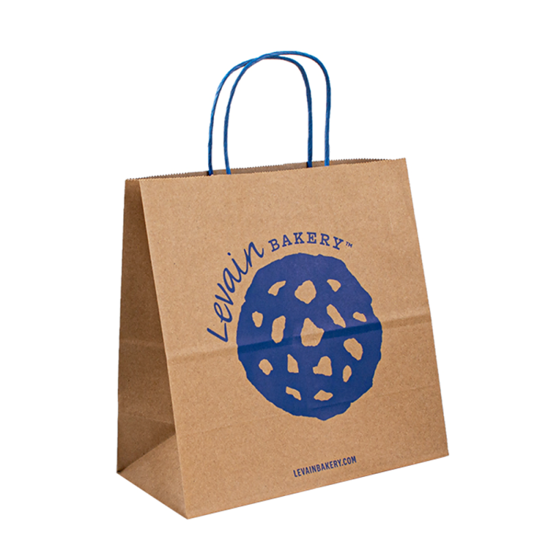 bolsa de papel com logotipo imprimir kraft compras promocionais Brown Kraft Sacos de papel personalizados