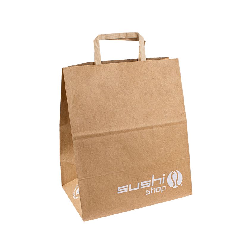 Bolsa de papel para impressão personalizada Reciclava bolsa de papel Kraft Bag personalizada