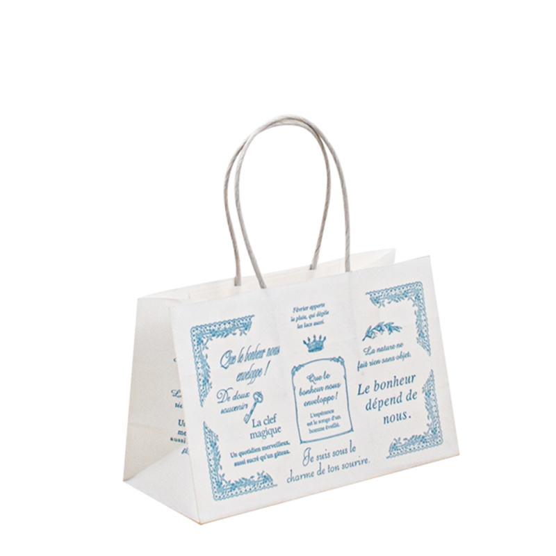 Saco de papel de luxo com seus próprios sacos de papel de logotipo manuseie o saco de papel artesanal