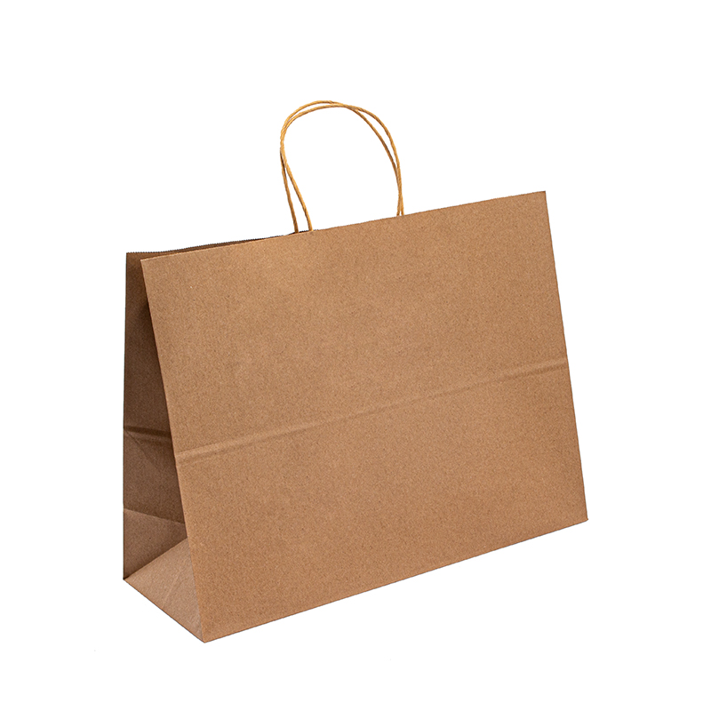 Sacos de papel Kraft Bag Kraft Kraft Bags de papel Bacha de papel reciclada com manipulação sacos de compras Kraft