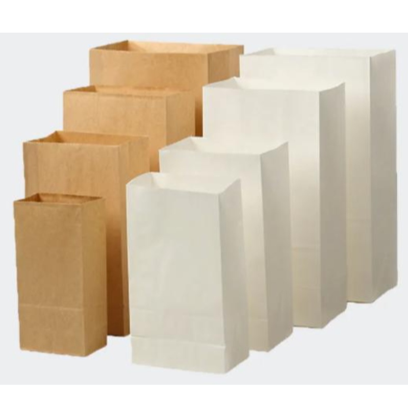 Fabricantes Bolsa de embalagem descartável por atacado Bolsa de embalagem SOS Brown Kraft Sacos de papel sem alça