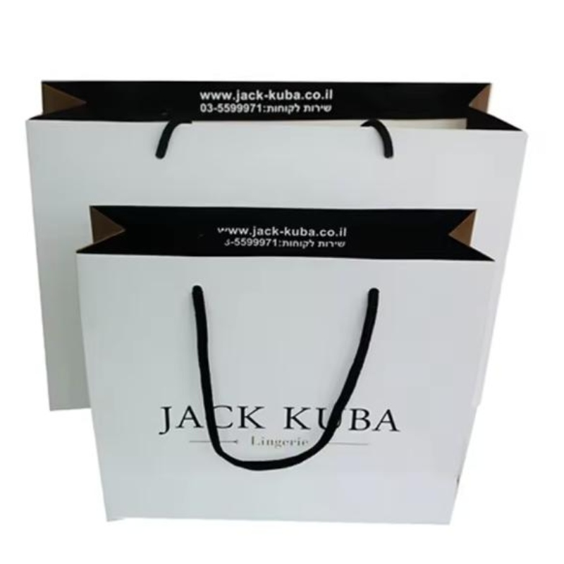 Luxury personalizado para compras laminadas bolsa de papel embalagem com seu próprio logotipo