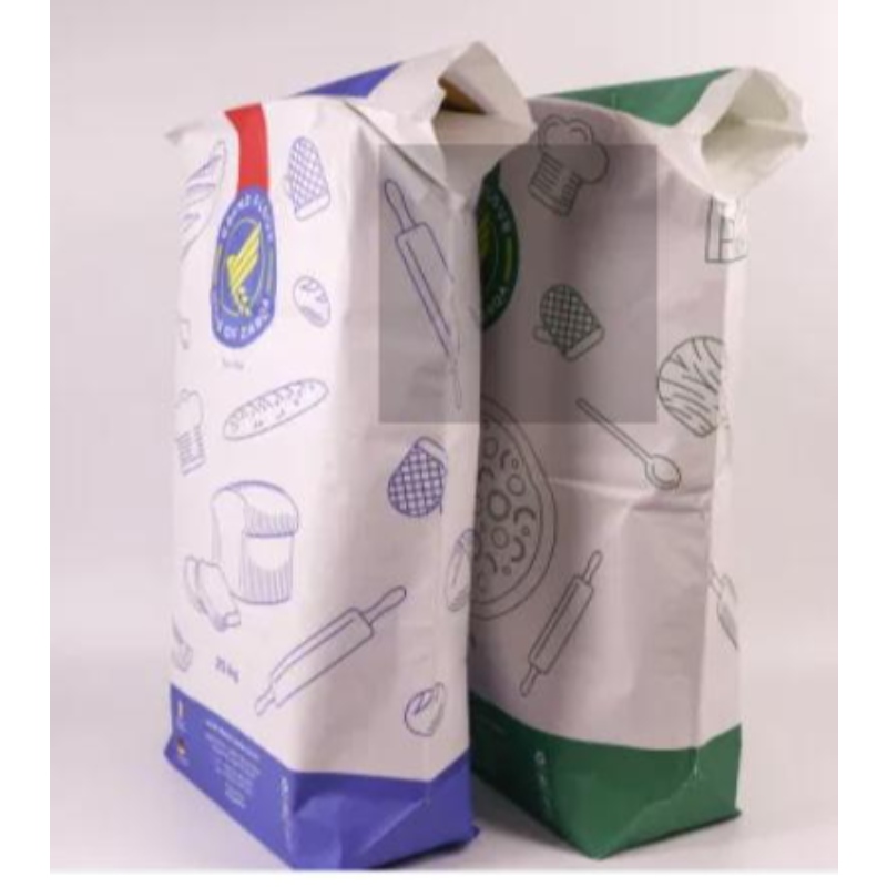 Multilayers Kraft Paper Bakery Bakery Maida Farinha Bolsa de embalagem tamanho 25kg