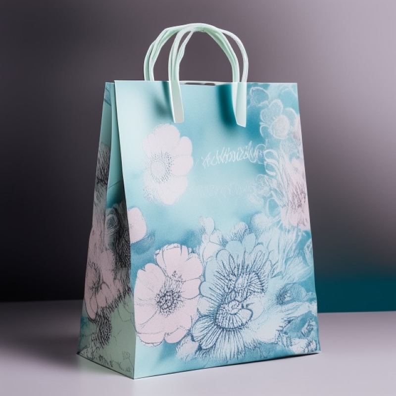 Bolsa Kraft Floral Elegante