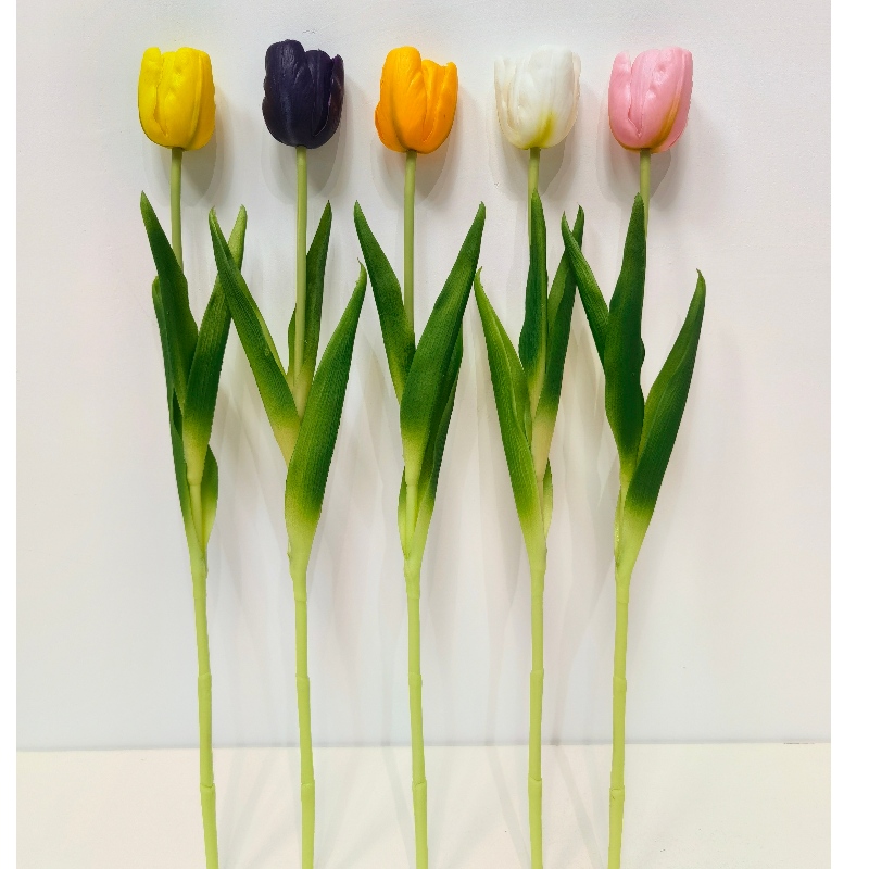 Produtos promocionais flor artificial tulipa haste única casa decorativa simulação de toque real tulipas