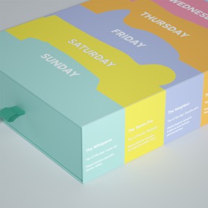 Caixa de presente colorida para dias úteis