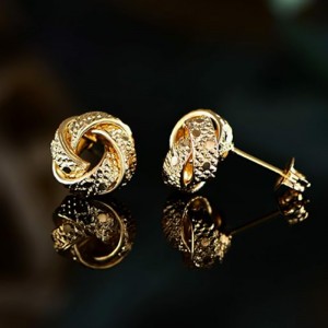 Brincos denó denó de ouro de 18k luxuosos - clássicos - clássico & Design texturizado elegante para sofisticação atemporal