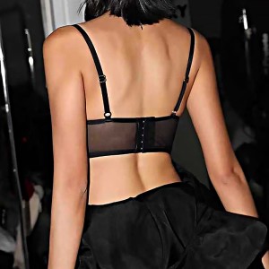 Francês - Lingerie de estilo. Sexy magro - Algodão suave - espartilho de malha de malha de superfície - Bra de estilo. Faz com que seios grandes pareçam menores e impeça o w7215Price de flacidez:$199,99