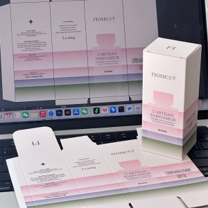 Caixa de perfume de elegância pastel