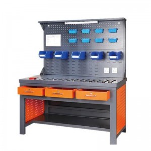 Bancada de trabalho com tira de iluminação e encosta