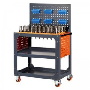 Carrinho de mesa de bancada cinza -chefe