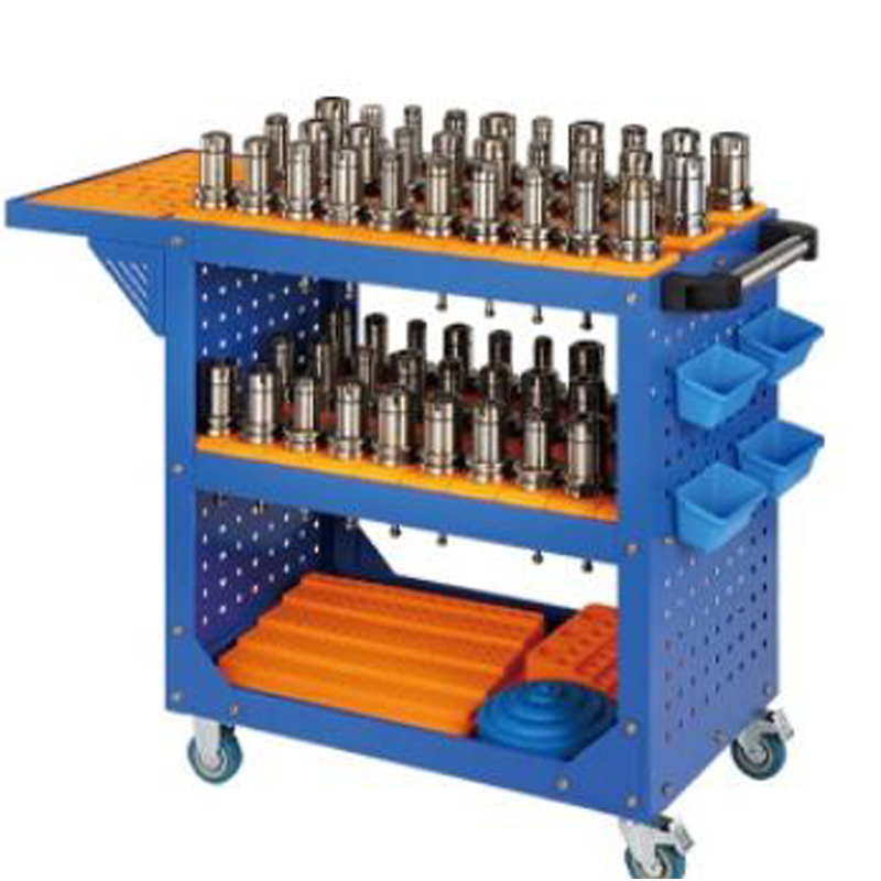 Carrinho de ferramenta de painel perfurado azul CNC