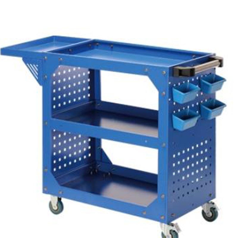 Carrinho de ferramenta de painel perfurado azul CNC