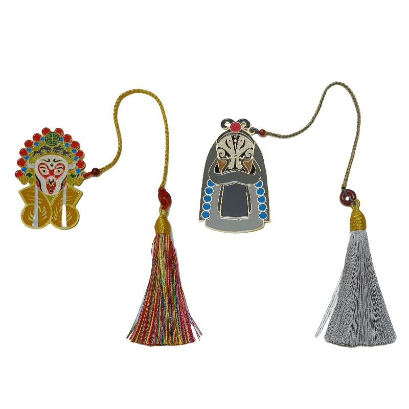 Marcador de tassel de máscara de ópera chinesa