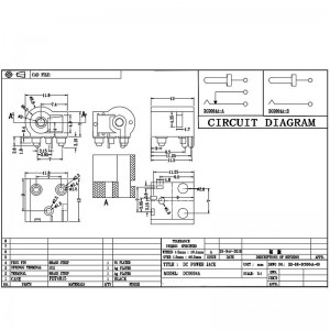 Soquete dc dc-0004a, soquete de eletrodomésticos para purificadores de água, dois-Pin Surface Mount Charging Socket com coluna de posicionamento