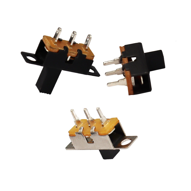interruptor de slide ss12f71 single de áudio de brinquedo-Linha três-interruptor deslizante para deslizamento LED Micro vertical interruptor de slide