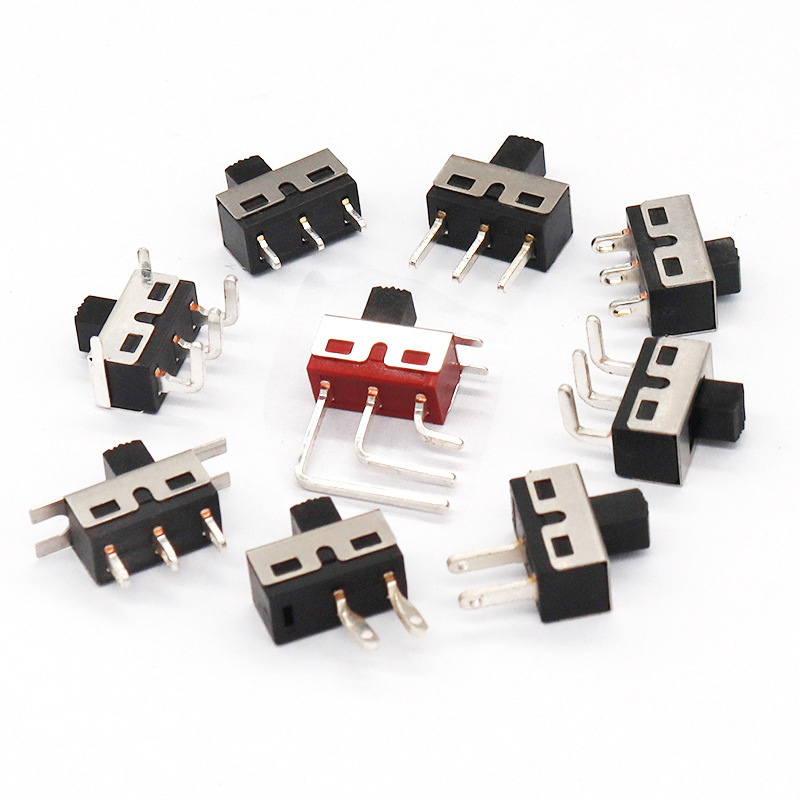 interruptor deslizante SS12D10 Switch de deslizamento de brinquedo eletrônico 2-Posição 3-pino único-interruptor da banda de palco