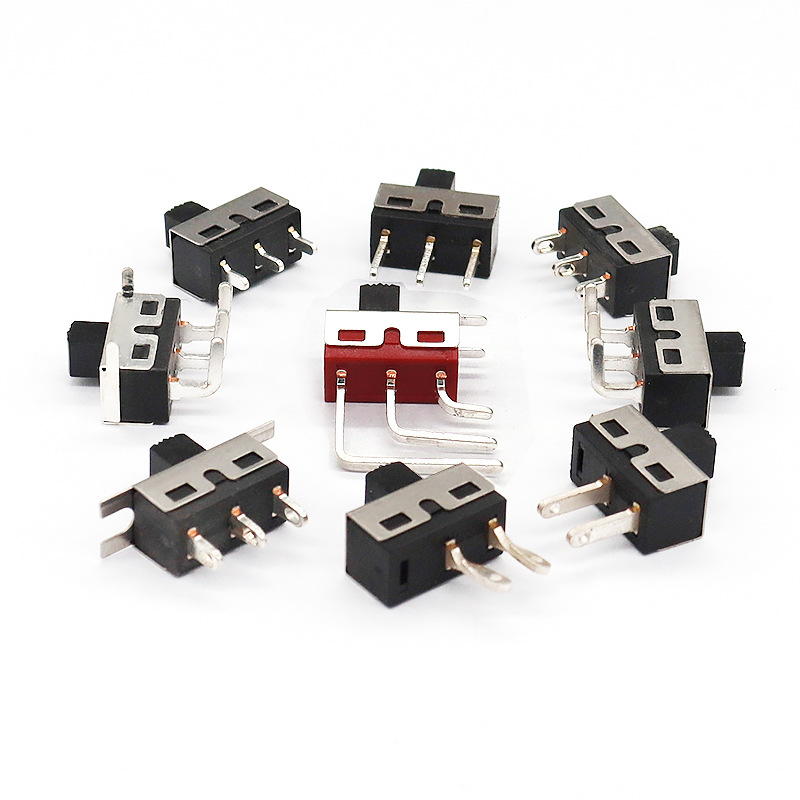 interruptor deslizante SS12D10 Switch de deslizamento de brinquedo eletrônico 2-Posição 3-pino único-interruptor da banda de palco