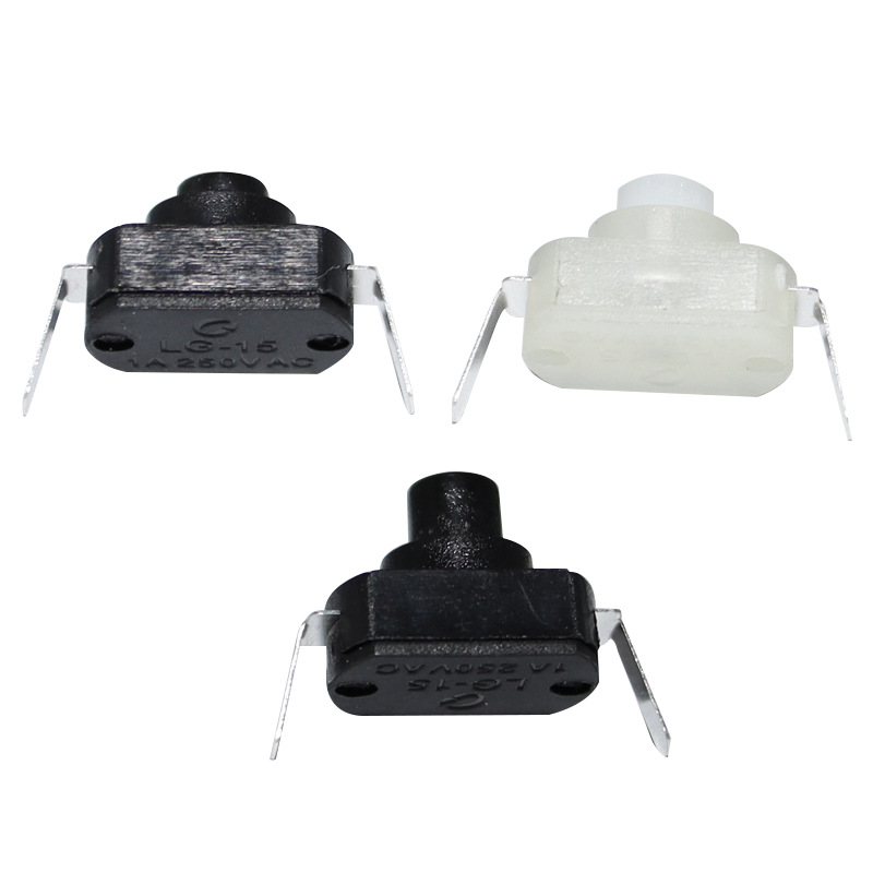 Push Switch LG-15 Normalmente fechado Redefinir-travando, trava-interruptor de botão grátis lanterna de luminária de mesa de led