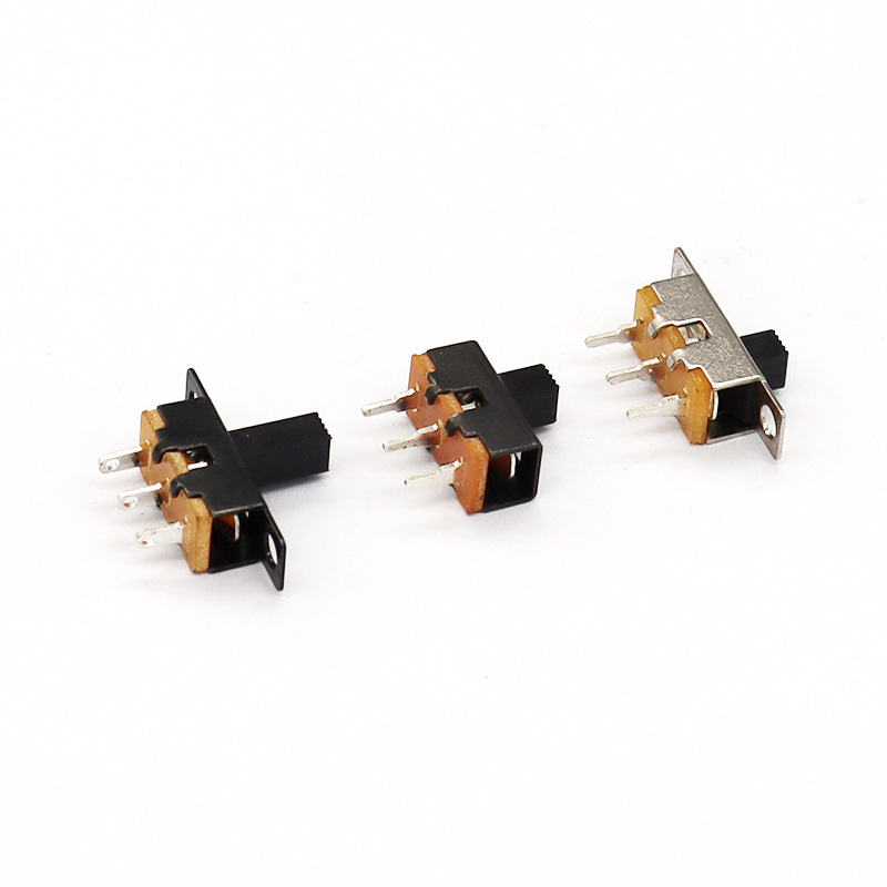 interruptor de deslizamento SS12F71 para iluminação, aparelhos elétricos e pequenos eletrodomésticos, um 1-Posição única-Linha três-PIN vertical slide interruptor