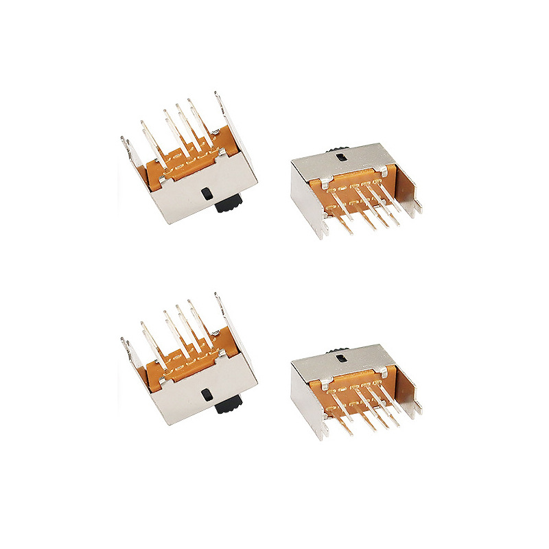 interruptor de slide s23e03 interruptor de slide micro para queimador de incenso do secador de cabelo, duplo-Linha 8-pino vertical dois-Posicione o interruptor do slide
