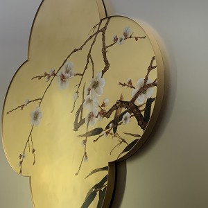 Zotye em aço inoxidável em ouro eletroplatou chinês-Itens decorativos de aço inoxidável estampado de estilo