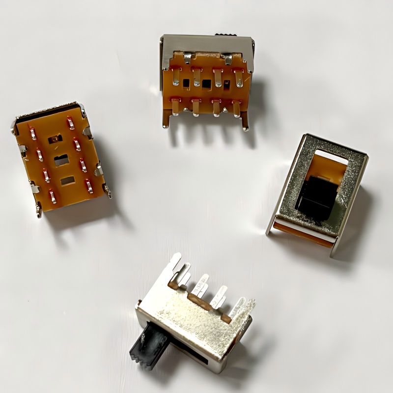 interruptor deslizante SS23F06 3-posição, 10-design de pinos para luzes LED -- Direto da fábrica de Dongguan